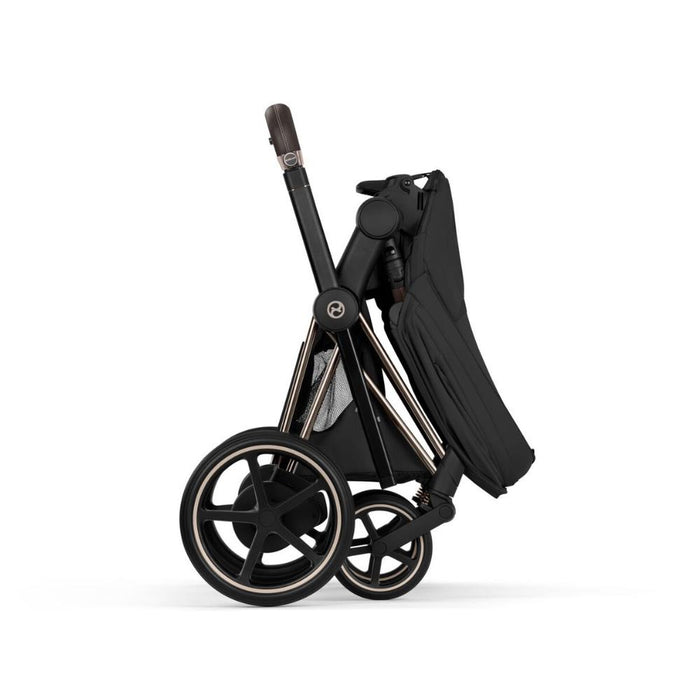 Chassis Cybex Platinum ePriam Style e Estrutura do Assento Champagne Gold