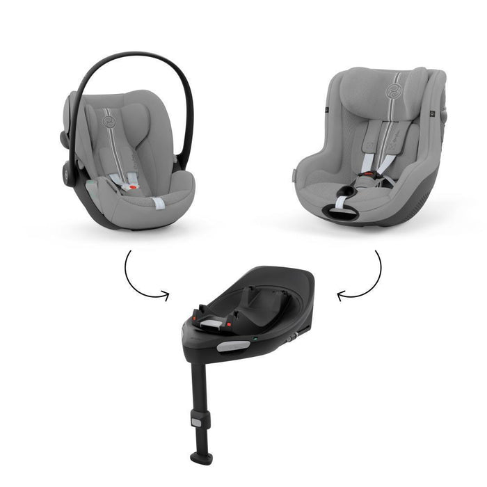 Pack Cybex Cloud G i-Size Plus Stone Grey + Base Isofix G