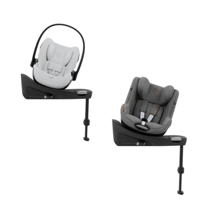 Pack Cybex Cloud G i-Size Fog Grey 40-87cm+ Sirona G i-Size Lava Grey 61-105 cm (Coleção 2024) + Base Isofix G i-Size