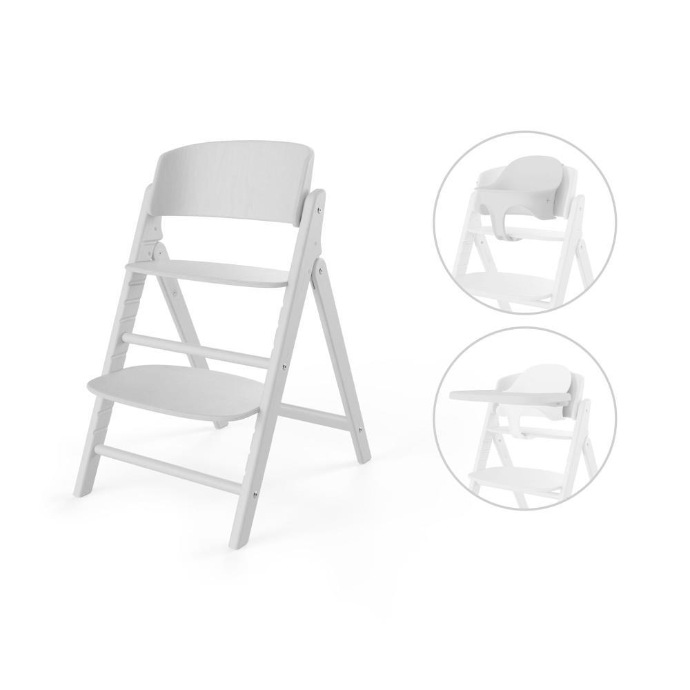 Silla de coche para bebé Cybex Click & Fold 3 en 1, totalmente blanca.