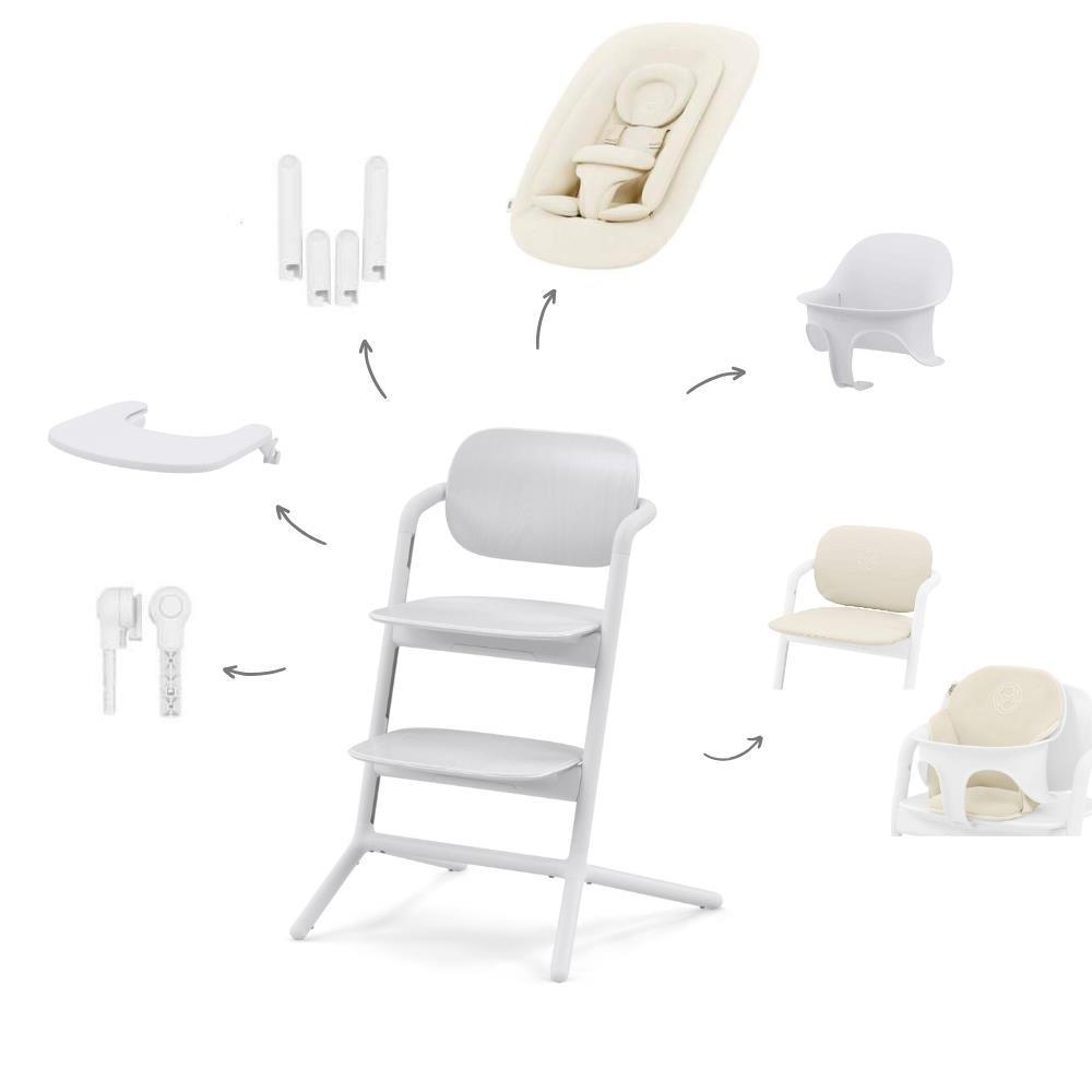 Paquete Cybex Lemo 4 en 1 + Reductor para todo blanco