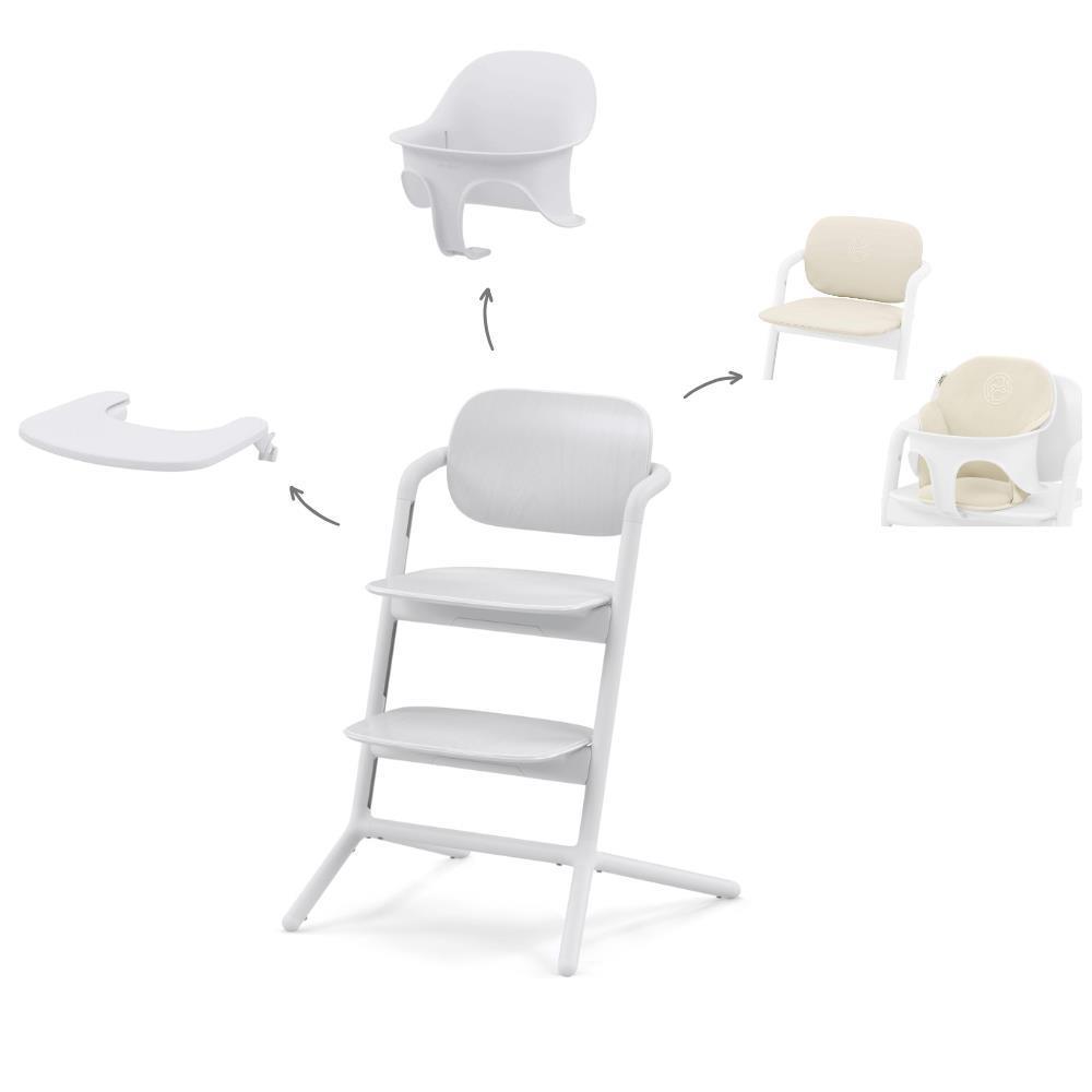 Paquete 3 en 1 Cybex Lemo + Reductor para todo blanco