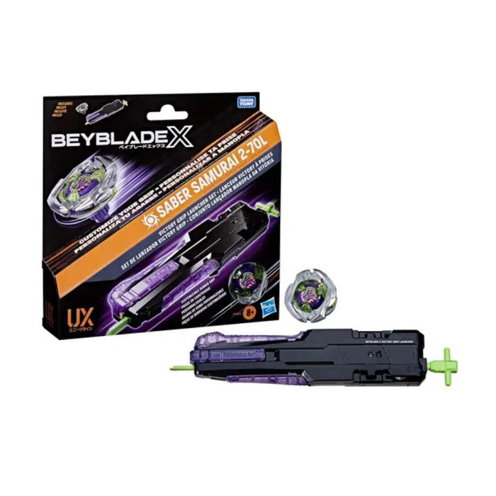 Beyblade X Hasbro Lançador Victory Grip Saber Samurai