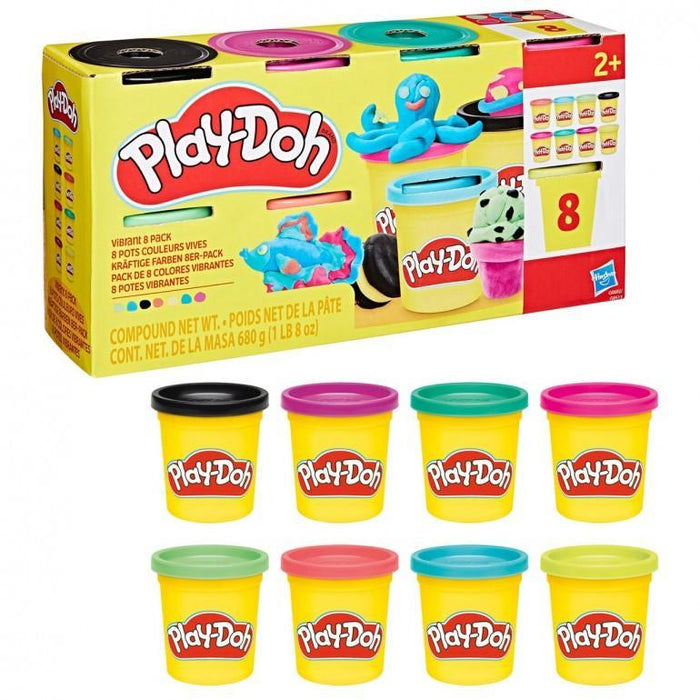 Pack 8 Potes PlayDoh Arco-Íris