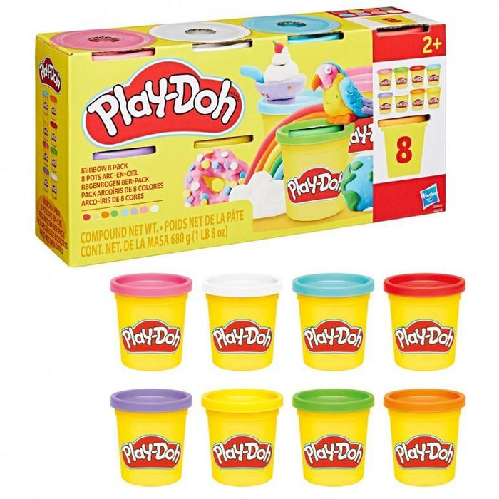 Pack 8 Potes PlayDoh Arco-Íris