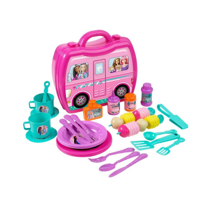Mala Barbie Camping e Barbecue com Acessórios