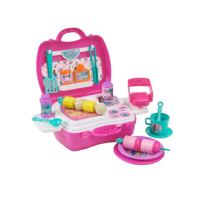 Mala Barbie Camping e Barbecue com Acessórios