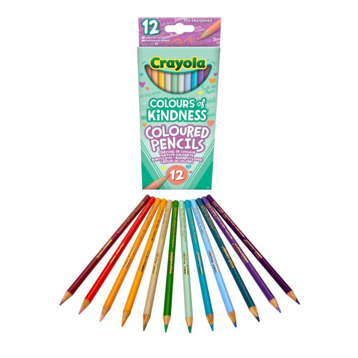 12 lápices de colores de bondad.