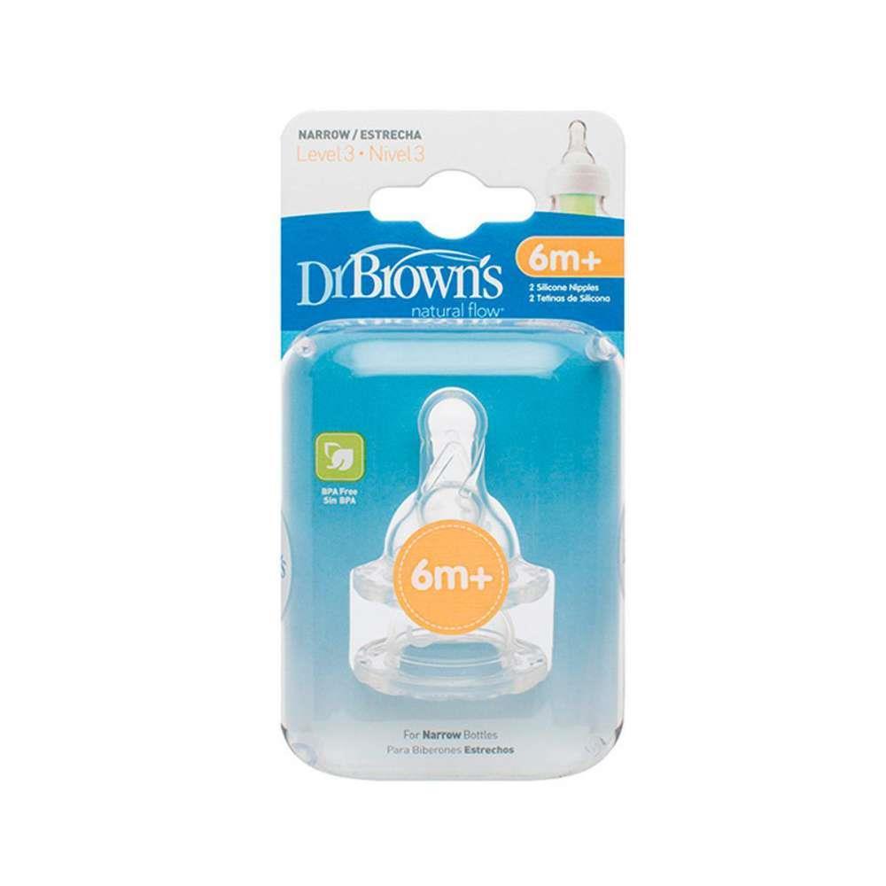 Dr Browns Tetina Estándar N3 6m 2 Unidades