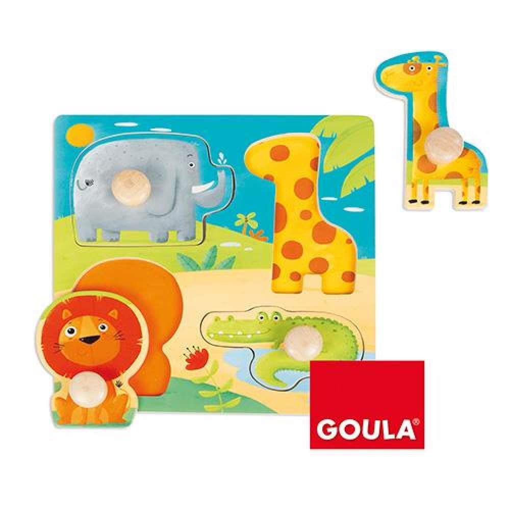 Rompecabezas de animales de la selva de 22x22 cm