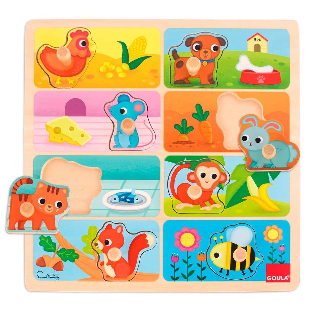 Goula Animals and Food Puzzle 28x28 cm