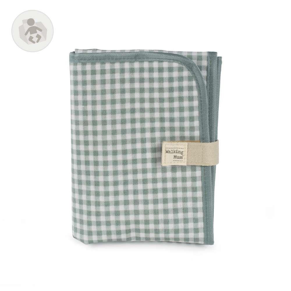 Mamá que camina, me encanta el cambiador verde Vichy