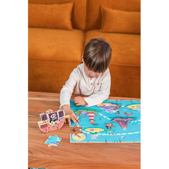 Puzzle Goula XXL Reversível Piratas 48 Peças