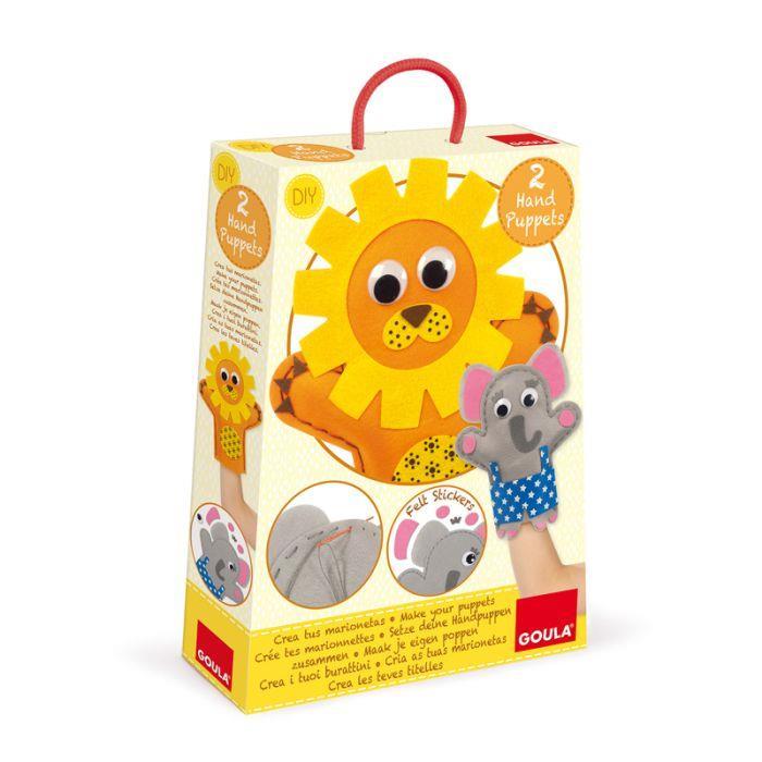 Create Your Own Lion and Elephant Puppets