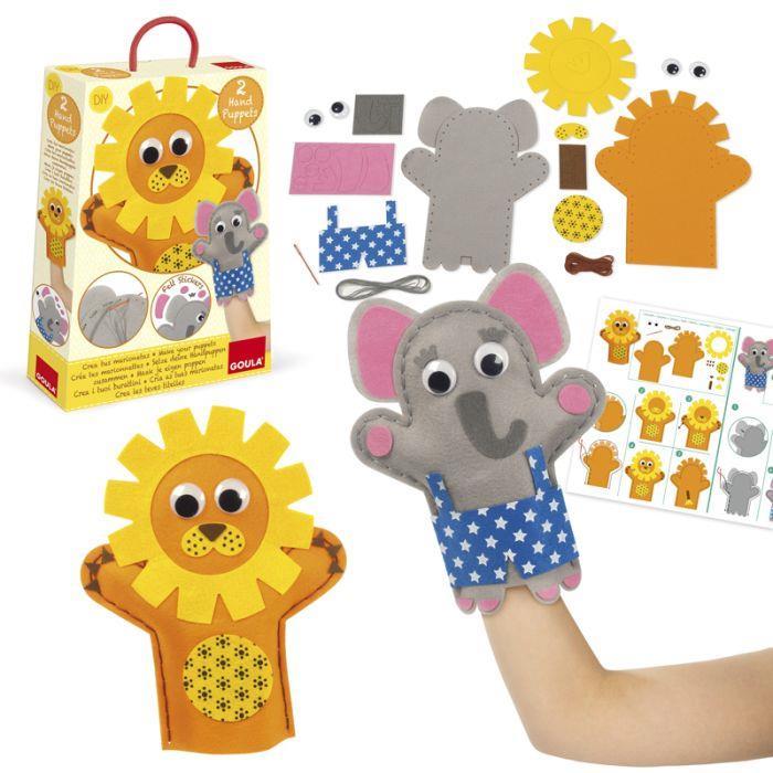 Create Your Own Lion and Elephant Puppets