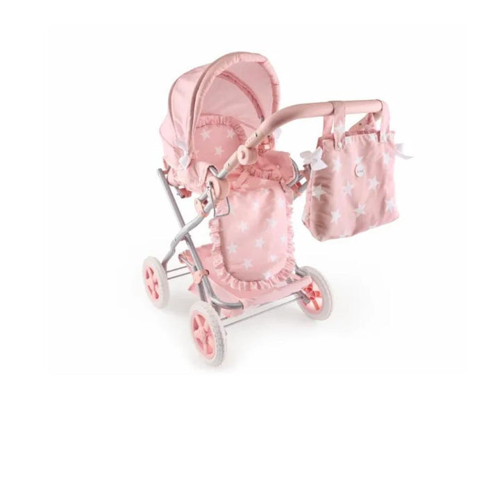 Carrinho com Alcofa para Bonecas La Nina Carlota Pink 85cm