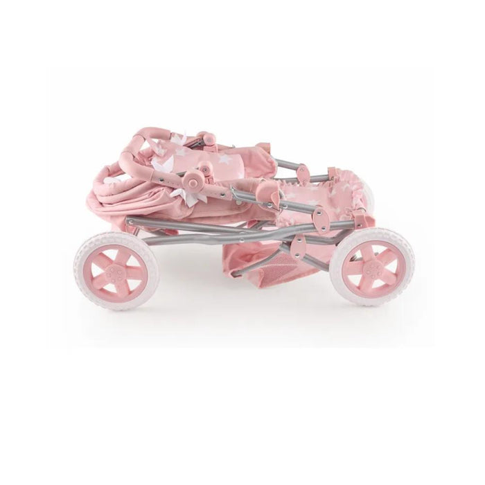 Carrinho com Alcofa para Bonecas La Nina Carlota Pink 85cm
