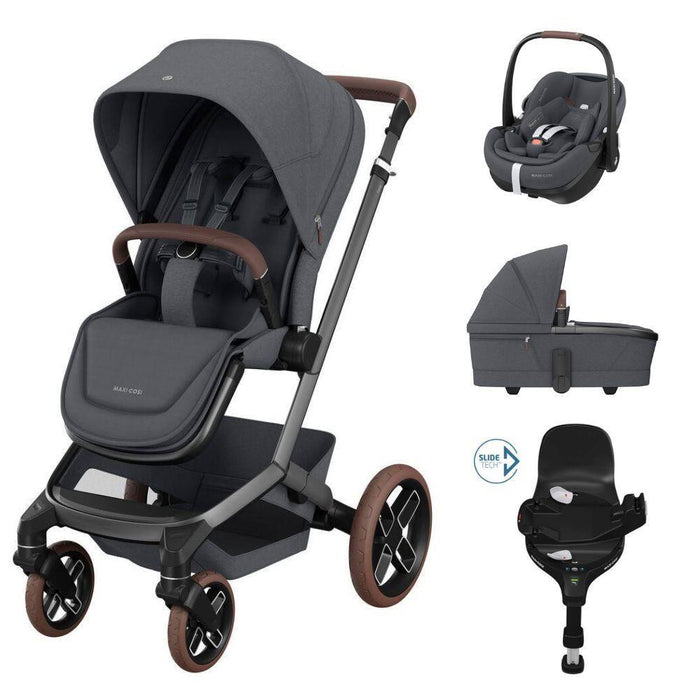Pack Maxi-Cosi Fame + Alcofa + Pebble 360 Pro² Twillic Graphite + Base FamilyFix 360 Pro