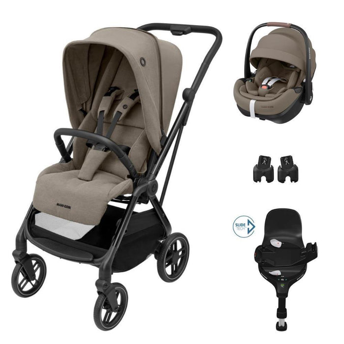 Pack Maxi-Cosi Leona² + Pebble 360 Pro² Twillic Truffle + Adaptadores + Base FamilyFix 360 Pro