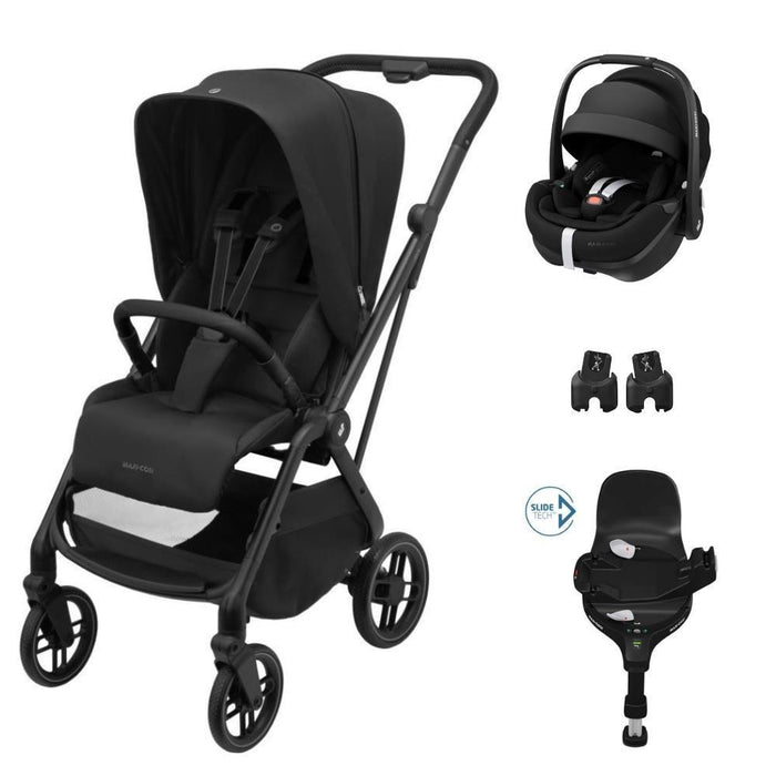 Pack Maxi-Cosi Leona² + Pebble 360 Pro² Twillic Black + Adaptadores + Base FamilyFix 360 Pro