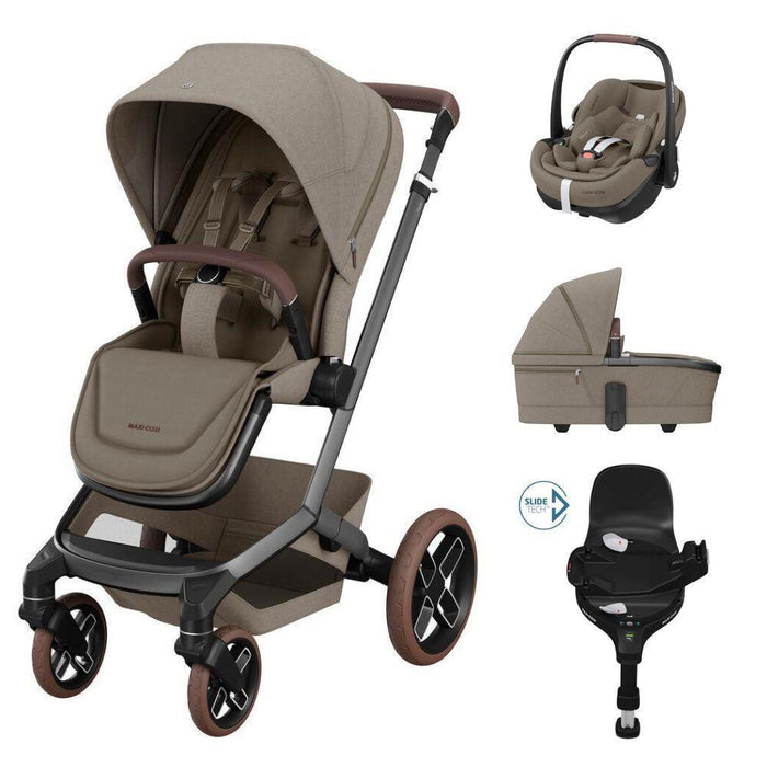Pack Maxi-Cosi Fame + Alcofa + Pebble 360 Pro² Twillic Truffle + Base FamilyFix 360 Pro