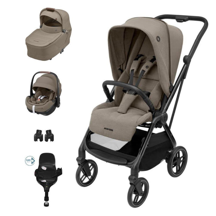 Pack Maxi-Cosi Leona² + Alcofa Sense + Pebble 360 Pro² Twillic Truffle + Adaptadores + Base FamilyFix 360 Pro