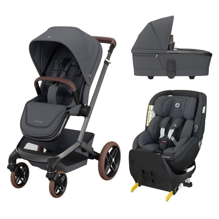 Pack Maxi-Cosi Fame + Alcofa Fame Twillic Graphite + Mica Pro Eco i-Size Authentic Graphite 40-105 cm