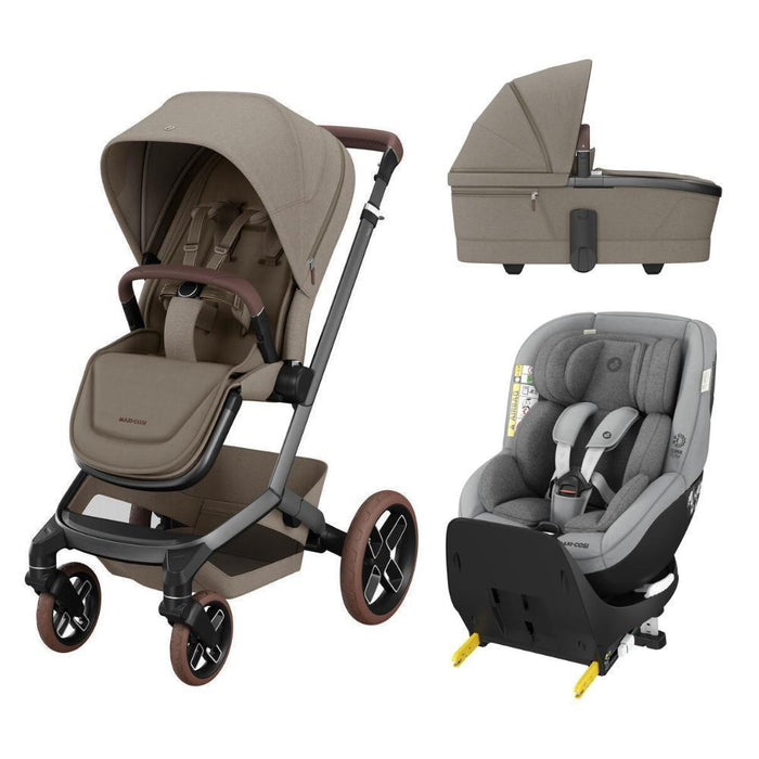 Pack Maxi-Cosi Fame + Alcofa Fame Twillic Truffle + Mica Pro Eco i-Size Authentic Grey 40-105 cm