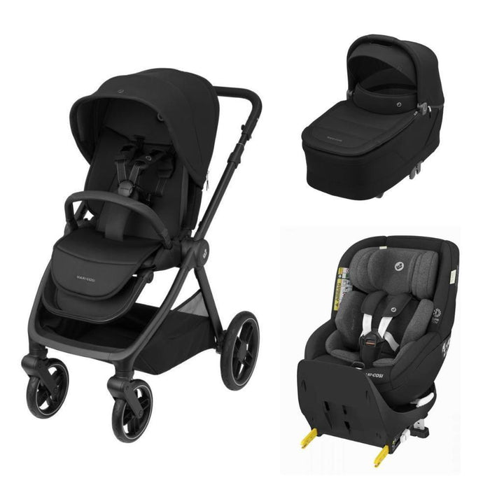 Pack Maxi-Cosi Oxford Plus Twillic Black + Mica Pro Eco i-Size Authentic Black 40-105 cm
