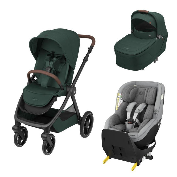 Pack Maxi-Cosi Oxford Plus Twillic Green + Mica Pro Eco i-Size Authentic Grey 40-105 cm