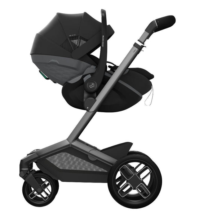 Pack Maxi-Cosi Fame + Alcofa Fame + Pebble Slide Pro Onyx Black + Base FamilyFix Slide Pro