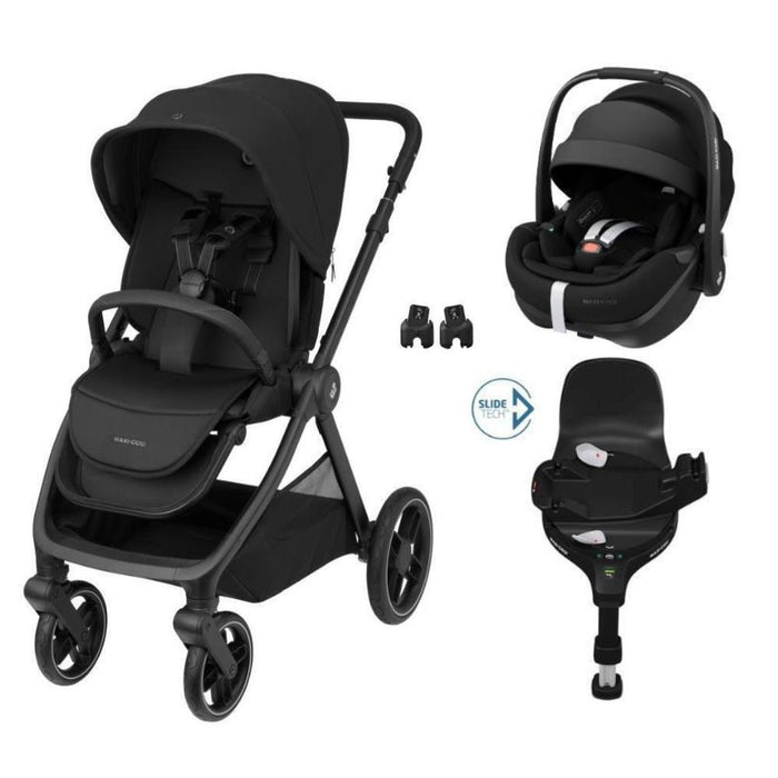 Pack Maxi-Cosi Oxford + Pebble 360 Pro² Twillic Black + Adaptadores + Base FamilyFix 360 Pro