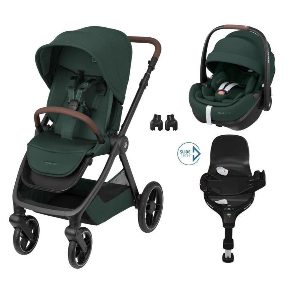 Paquete Maxi-Cosi Oxford + Pebble 360 ​​Pro² Twillic Green + Adaptadores + Base FamilyFix 360 Pro