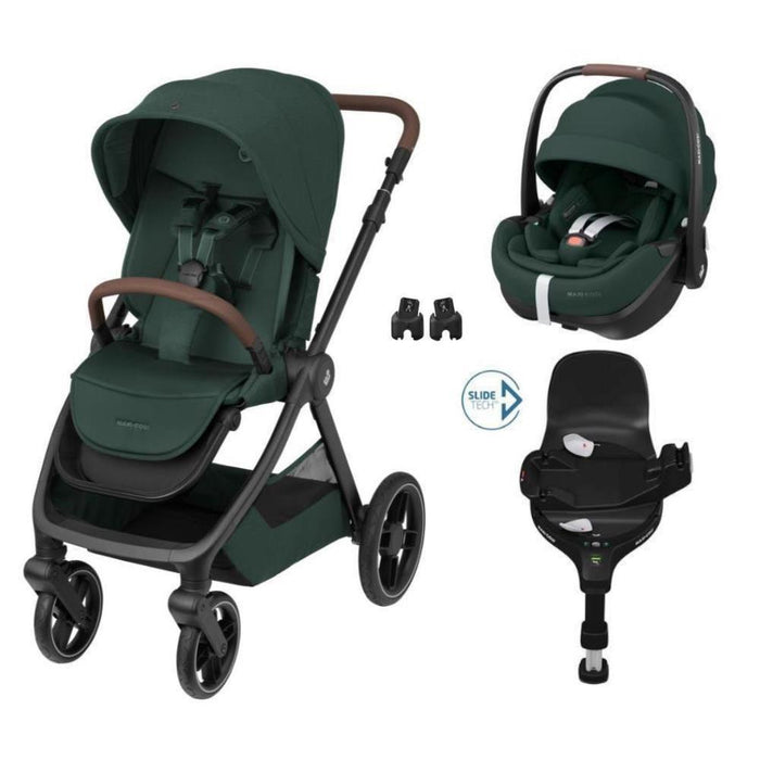 Pack Maxi-Cosi Oxford + Pebble 360 Pro² Twillic Green + Adaptadores + Base FamilyFix 360 Pro