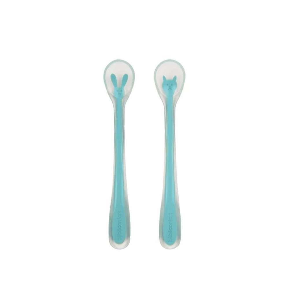 2 Soft Silicone Spoons 4m+
