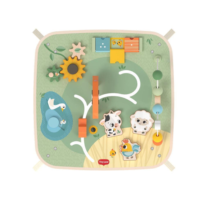 Mesa de Atividades em Madeira Tiny Love Farmers Funday