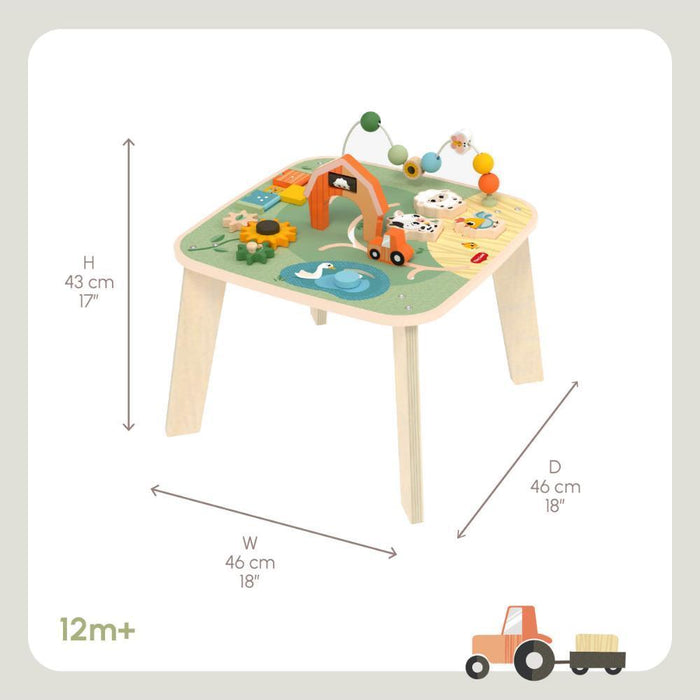 Mesa de Atividades em Madeira Tiny Love Farmers Funday