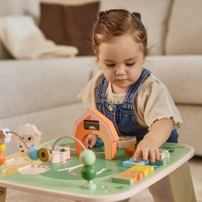 Mesa de Atividades em Madeira Tiny Love Farmers Funday