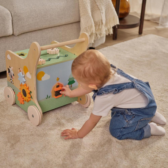 Andador com Atividades Tiny Love Push & Play Farmers Funday