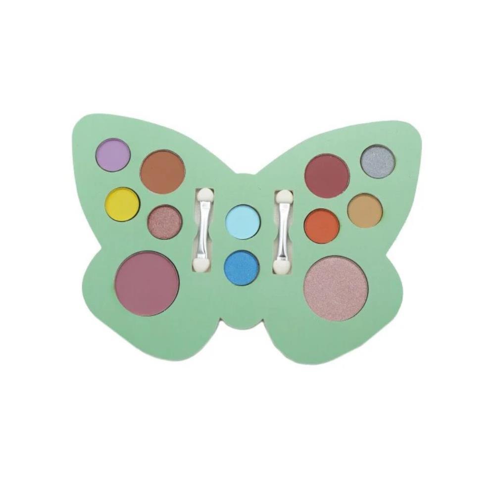 Set de maquillaje con 12 sombras de ojos de mariposa