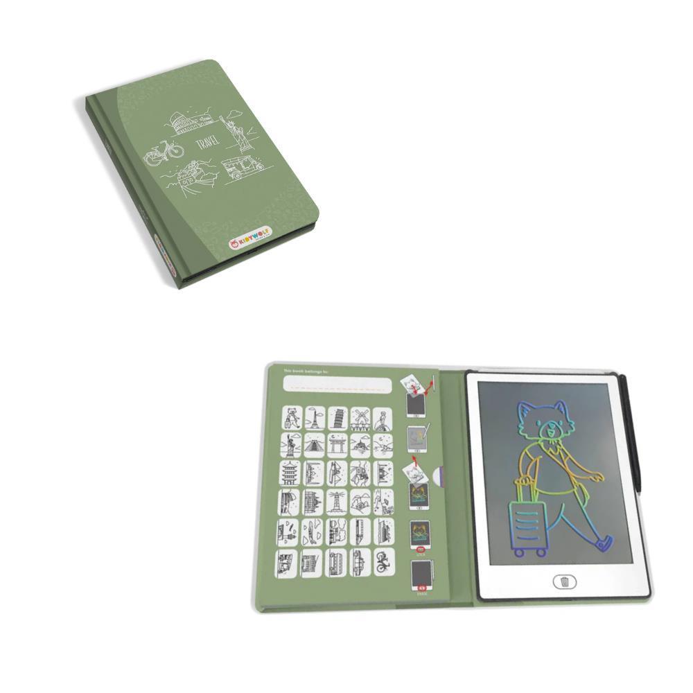 Tablet de Desenho a Cores LCD com Capa Kidydraw Viagens