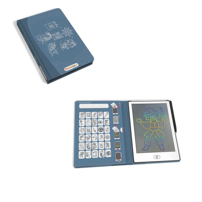 Tableta de Dibujo a Color con Cubierta LCD Kidydraw Océanos y Piratas