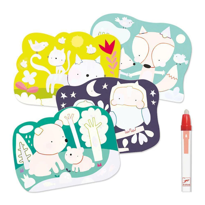 Pintura Mágica para Colorir com Água Escondido na Floresta