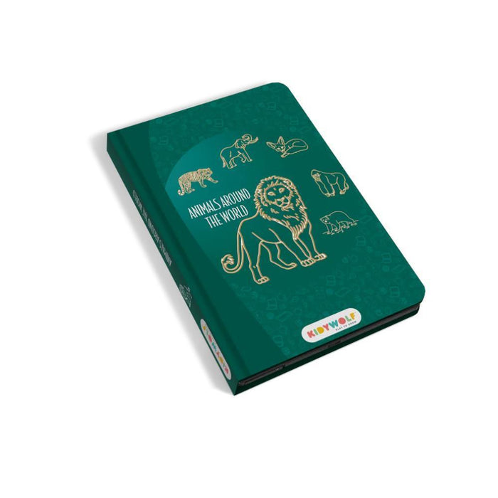 Tablet de Desenho a Cores LCD com Capa Kidydraw Animais Selvagens