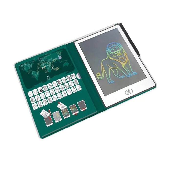 Tablet de Desenho a Cores LCD com Capa Kidydraw Animais Selvagens