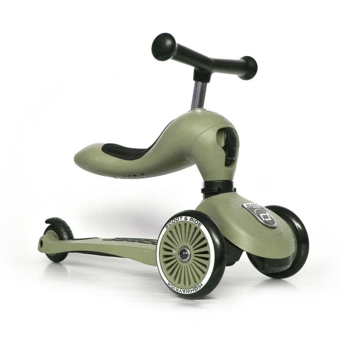 Trotinete 2em1 Scoot & Ride Highwaykick 1 Olive