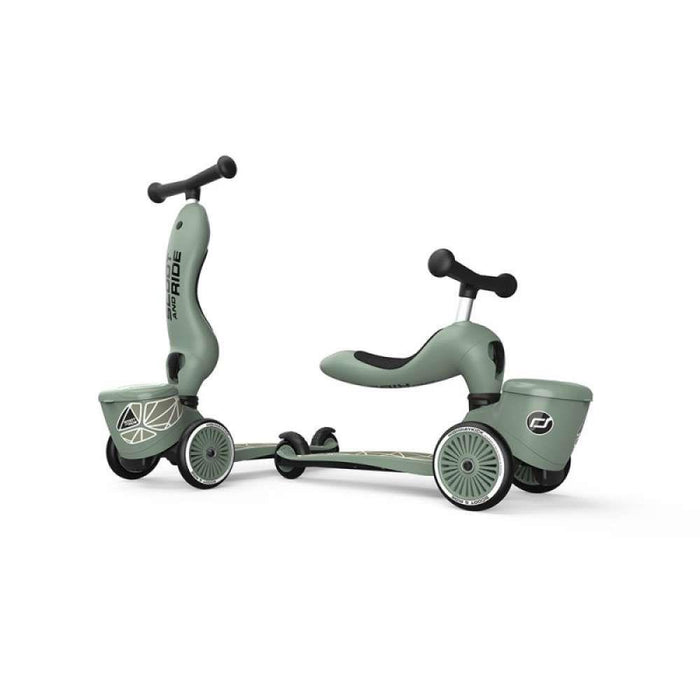 Trotinete 2em1 Scoot & Ride Highwaykick 1 Lifestyle Green Lines