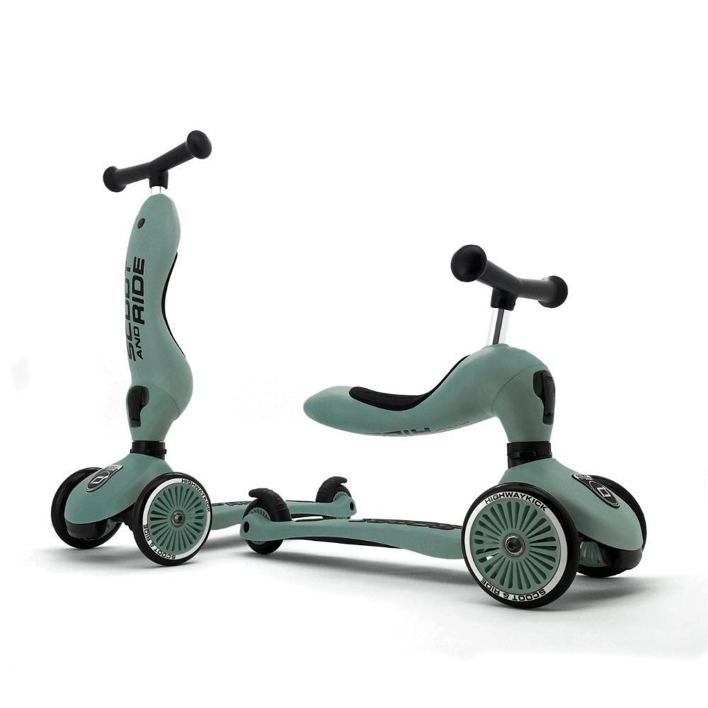 Trotinete 2em1 Scoot & Ride Highwaykick 1 Forest