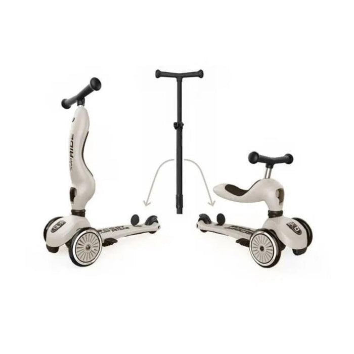 Trotinete 2em1 Scoot & Ride Highwaykick 1 Push and Go Ash