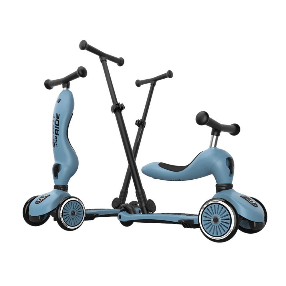 Scooter 2 en 1 Scoot & Ride Highwaykick 1 Push and Go de acero